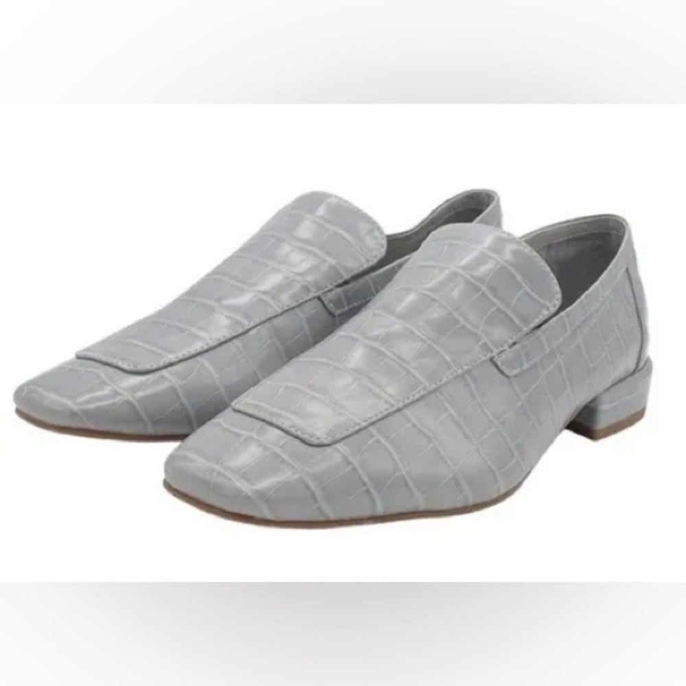 NEW JEFFREY CAMPBELL MARKO CROC EMBOSSED LOAFER IN GREY CROC SIZE 10 - Picture 16 of 16